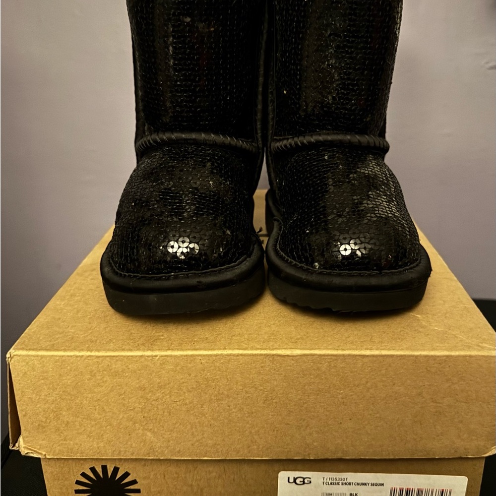 UGG Kids Sparkly Black Boots